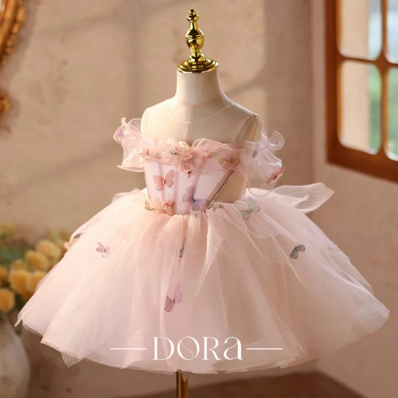 Hochwertiges Kinder-Partykleid für Gastgeberin, Klavierauftritt, Hochzeit, Geburtstag, Kleider für Mädchen A5083 Großhandel – Detail 5