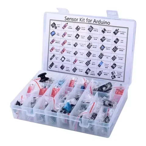 37/45 in 1 Sensor Module Kit, DIY Robot Car Starter Learning Kit, Compatible with Arduino Raspberry Pi 4 3 3B+ A B