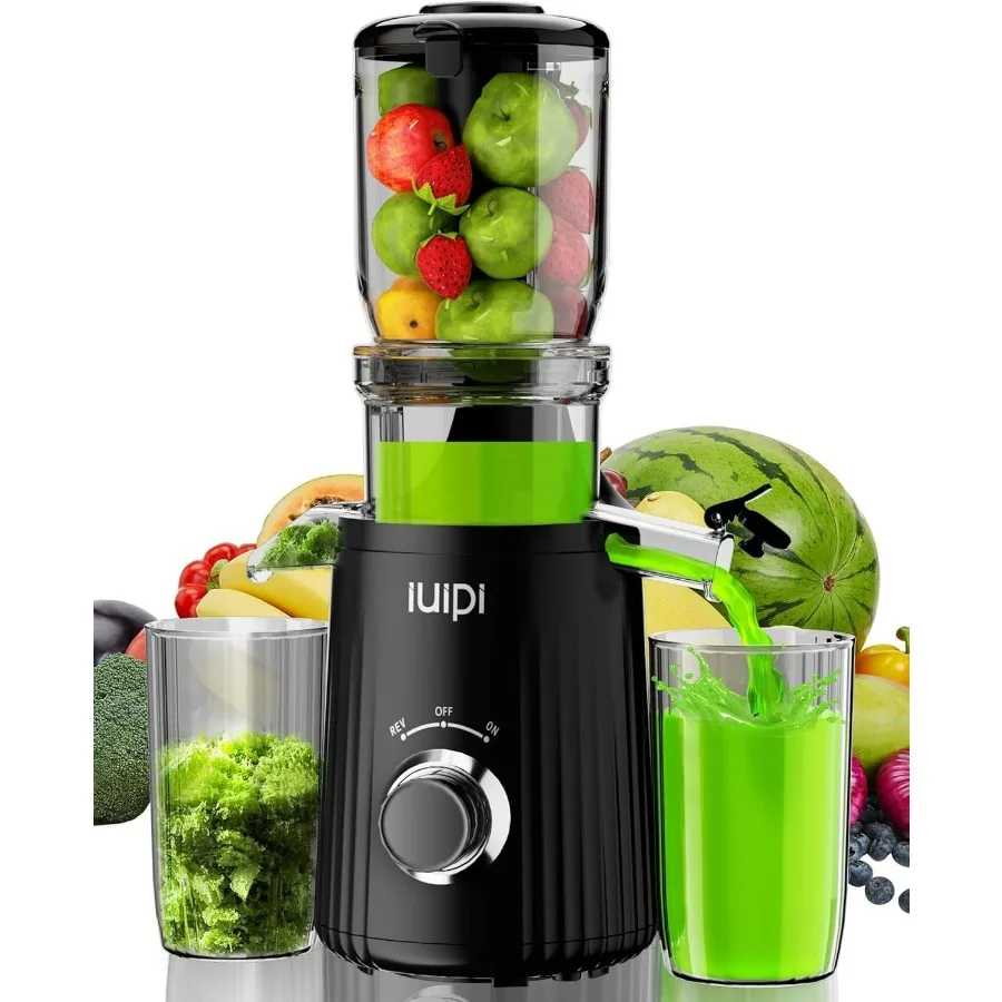 

Cold Press Juicer Slow Masticating Juicer Machines for Whole Vegetable and Fruit 4.3 Feed Chute BPA Free Quiet Easy Clean Juice