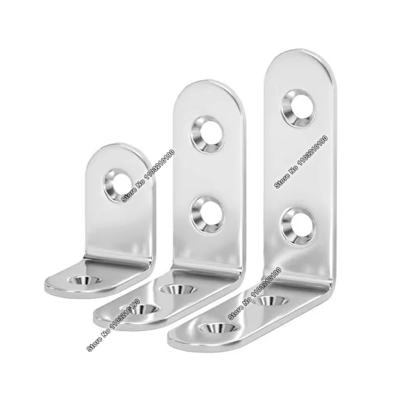 Stainless Steel Right Angle Corner Brackets Fasteners 90 Degree L Shaped Corner Brace Stand Supporting For Wooden Shelves Chairs
