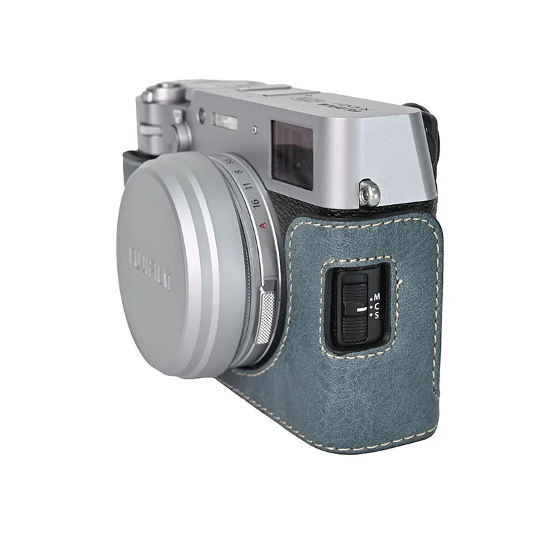 Fujifilm X100 VI X100 Mark VI용 Pu 가죽 카메라 케이스 하프 바디