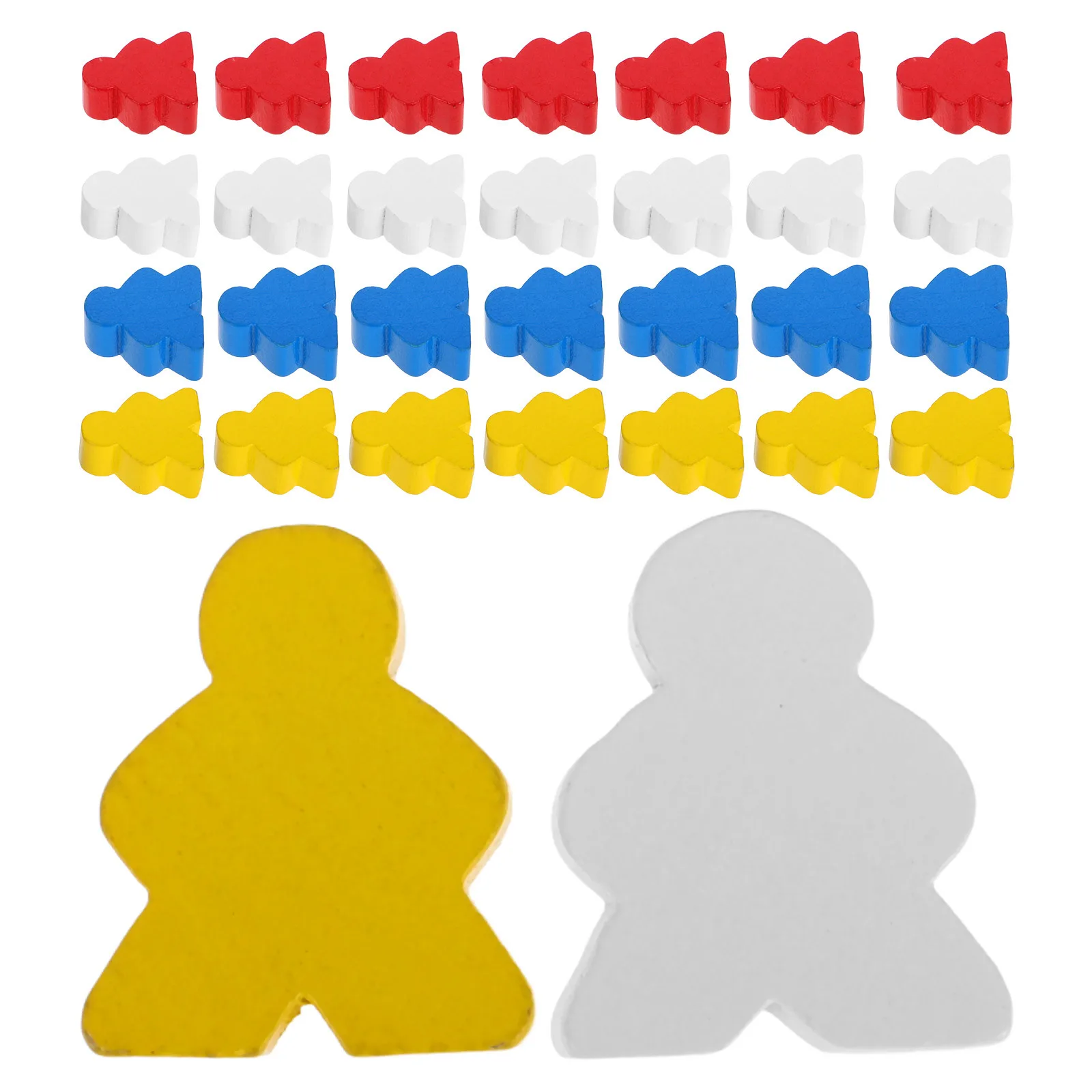 40 قطعة من قطع الشطرنج الخشبية، رموز ألعاب ملونة لألعاب الطاولة، مجموعة بديلة، ملحقات ألعاب الطاولة ذات لمسة نهائية ناعمة