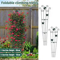 Metal Garden Trellis Foldable Plant Support Stake Stand Rust-Resistant Iron Wire Screen Plant Climbing Trellis for Vegetables