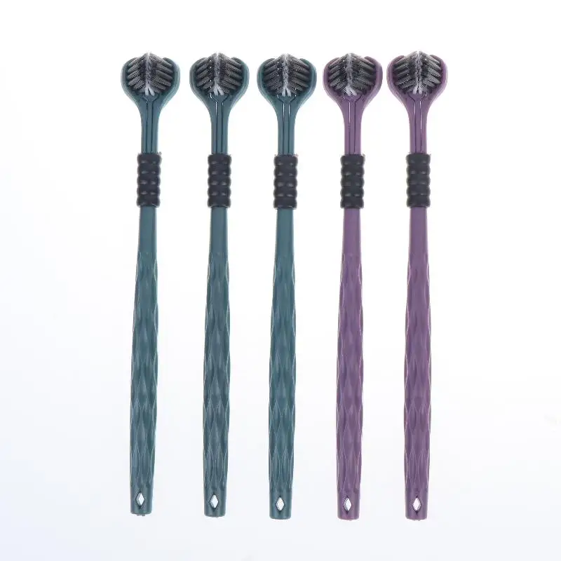 U Shaped Three Sided Toothbrush 5 Pcs Food Grade Material for Whole Family Daily Oral Care Home Use