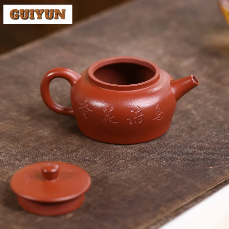 120 مللي أباريق الشاي التقليدية Yixing الأرجواني الطين اليدوية دي تشونغ وعاء الخام الخام الأحمر الطين غلاية الصينية Zisha طقم شاي لمستلزمات الشاي #5