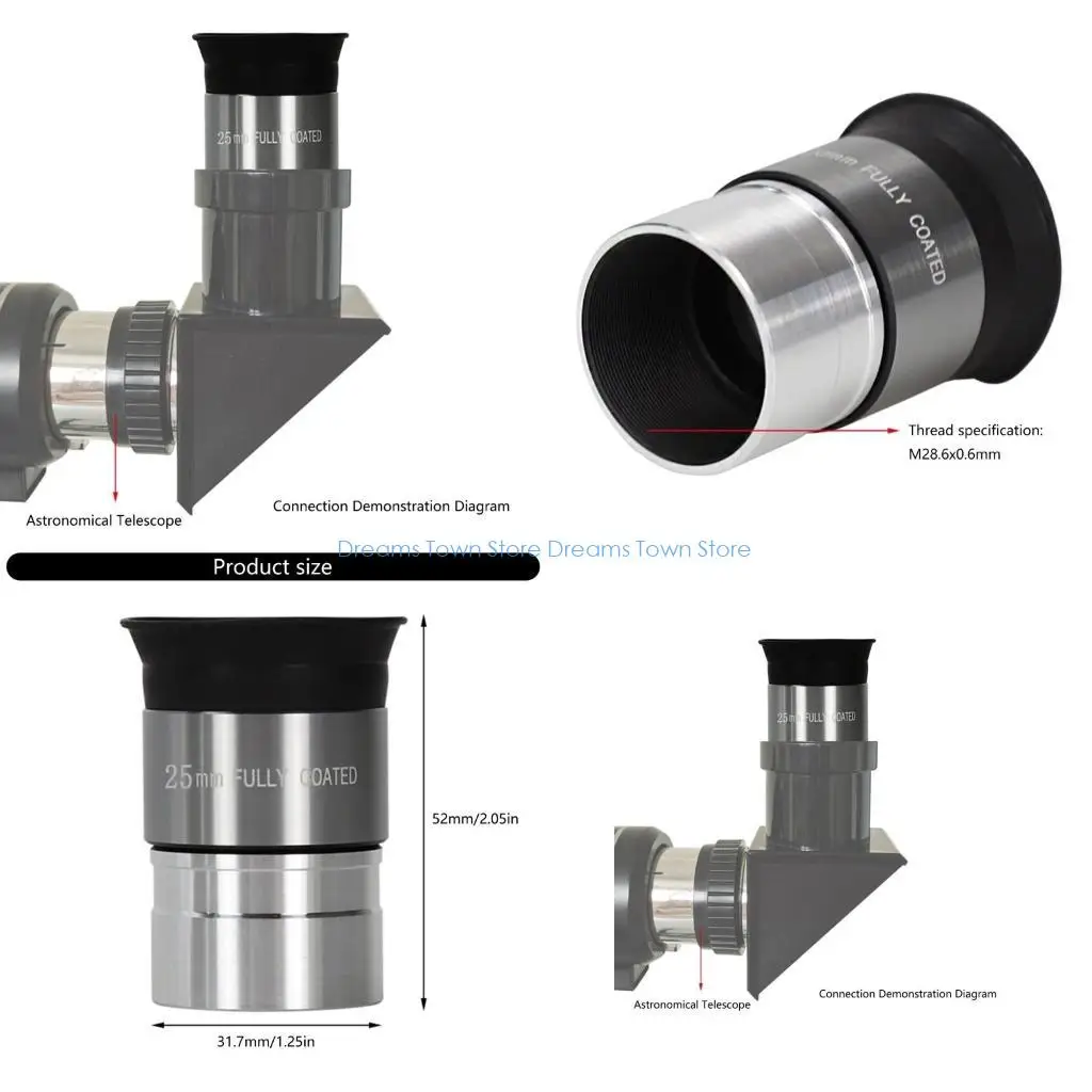 

HX6A Portable 25mm Eyepiece with Rubber Eyecup for Amateur Professional Use