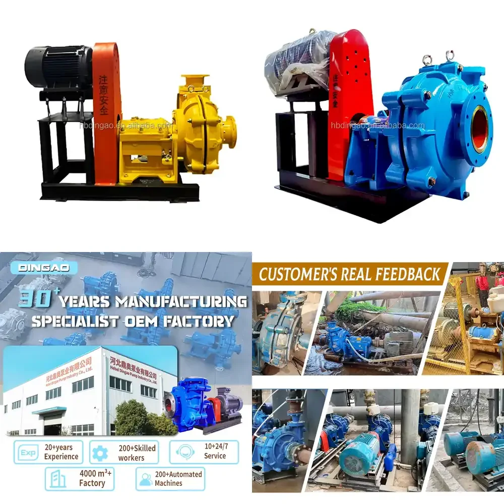 

Resistant Waste Mud Gravel Sand Slurry Transfer Pump 4/6 Inch