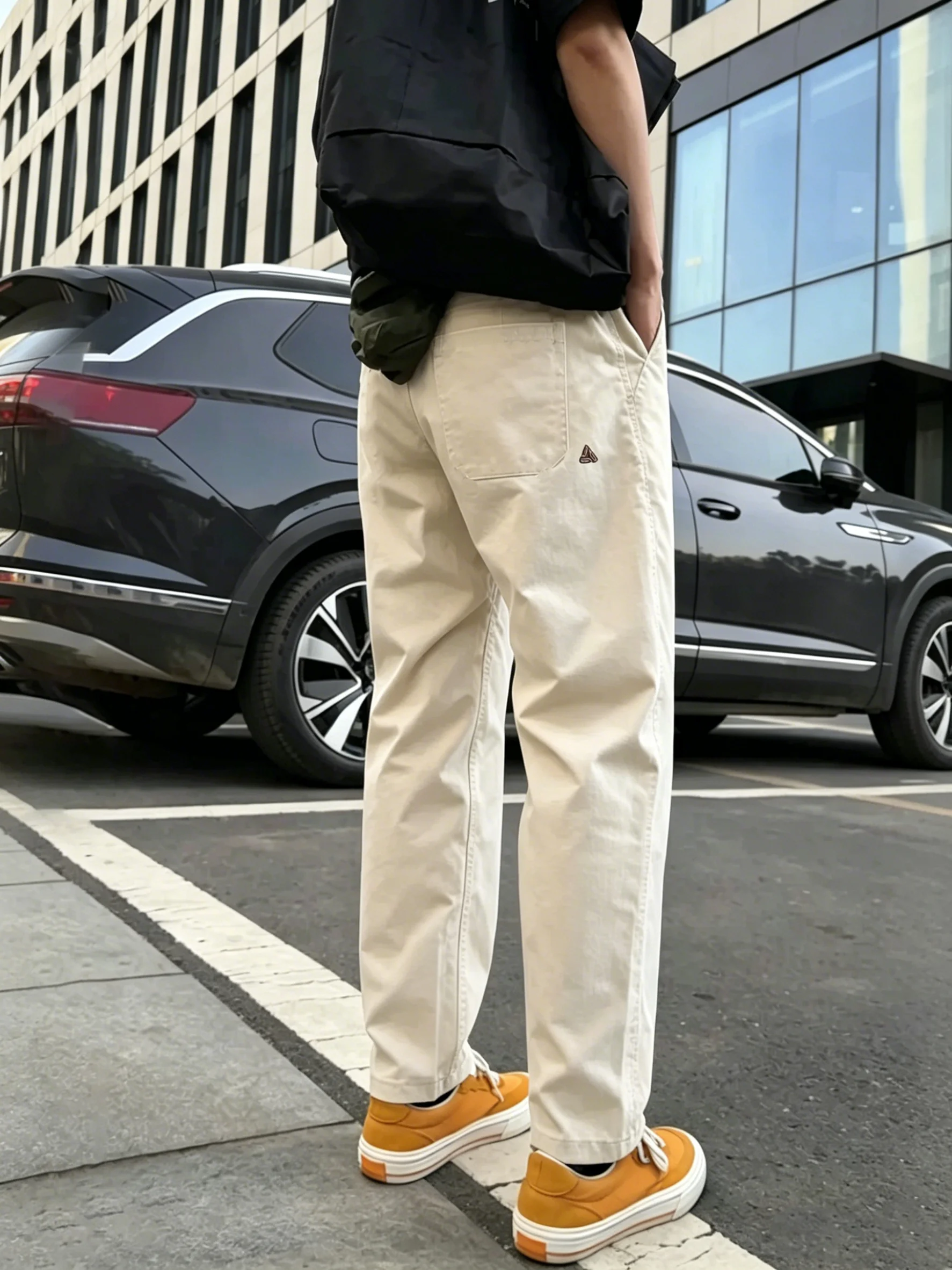Quick Dry Climbing Pants Men's Summer Thin Outdoor Hiking Mountain Micro Cone Sports Casual Pants Beige  Label