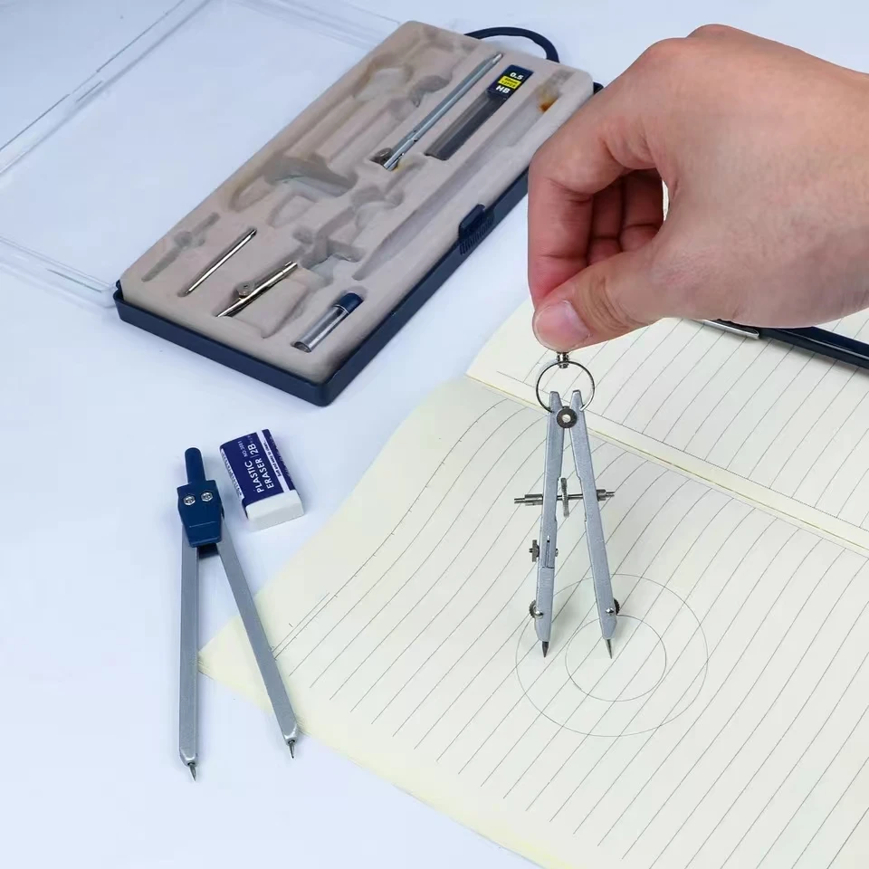 

new 9Pc Drafting Compass For Geometry Set Tool Compass Drawing Tool For Geometry For Drafting, Math, Drawing, Engineer Tool