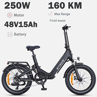 ENGWE L20 3.0 Pro Electric Bicycle 250W Motor 48V15AH Lithium Battery Hydraulic Disc Brake Electric Bike 20*3 inch Tires E-Bike