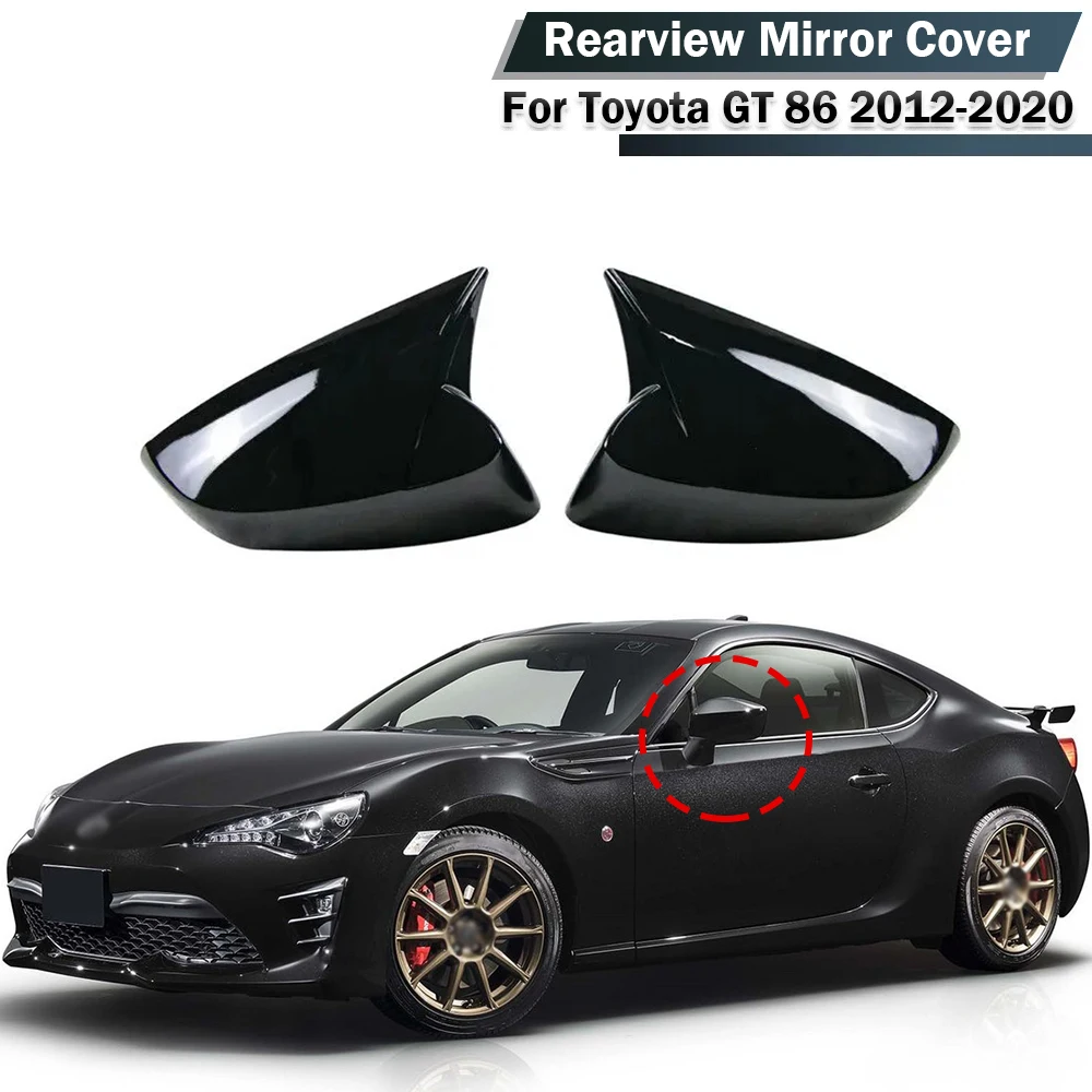 For Toyota GT AE86 GT86 Subaru BRZ 2012-2020 ABS Glossy Black Side Door Rearview Mirror Cover Trims Auto Exterior Accessories