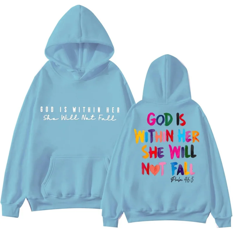 Christlicher Gott ist in ihrem langärmeligen inspirierenden Jesus-Shirt-Hoodie