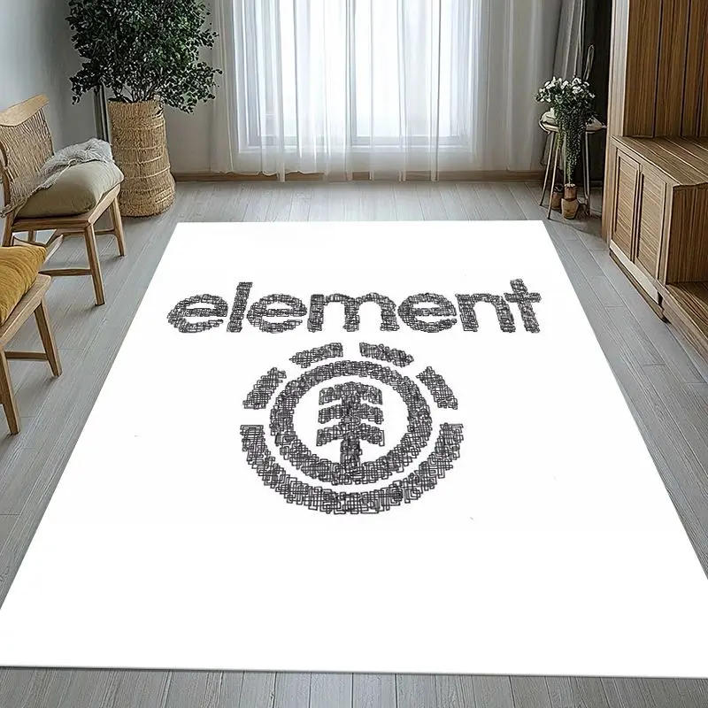 Fashion Boardsport Logo E-Element Skateboards Non-Slip Large Area Rug for Living Room,Bedroom Carpet Mat for Sofa,Home Decor