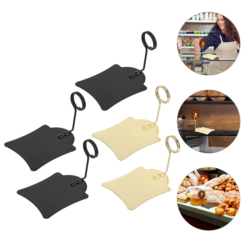5 Pcs Advertising Clip Price Tag for Sign Label Labels Holder Display Card Sale Clips Bracket