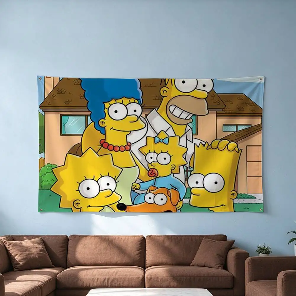 Cartoon-N The S-Simpsons  Flag Suitable For Party Club Outdoor Interior Wall Decoration Banner Fans Gift