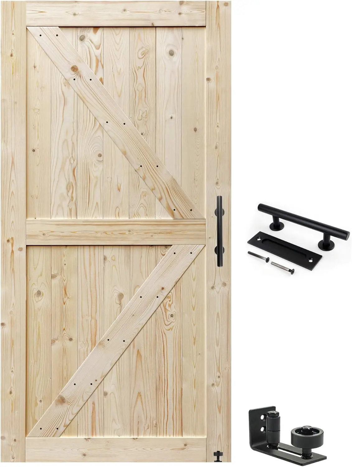 

42in x 84in Barn Door, 20-60 in Unfinished British Brace Barn Door/Modern Style/Solid Wood/Without Sliding Hardware·Hot Sale