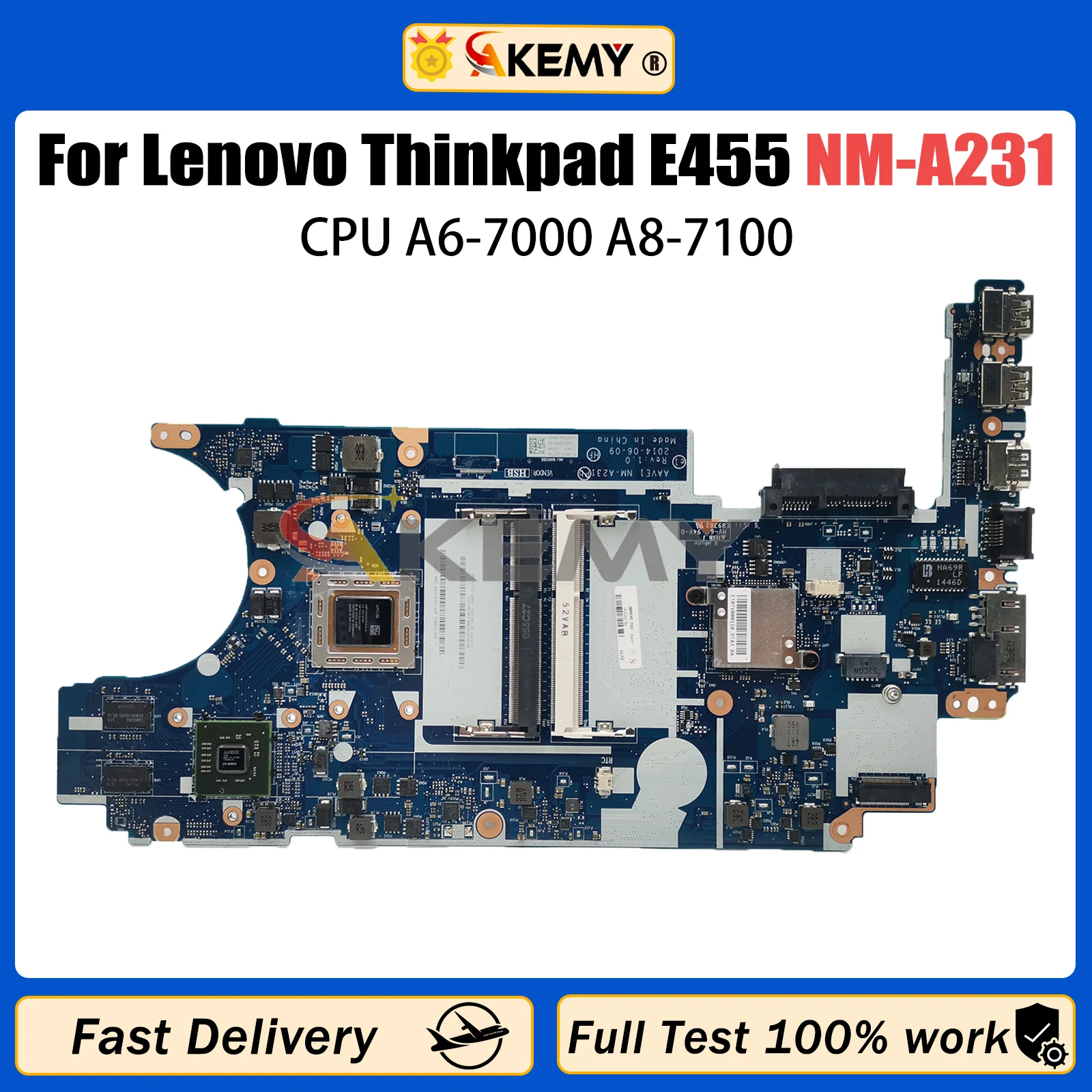 

Материнская плата для ноутбука Lenovo Thinkpad E455 FRU 04X4981 04X4982