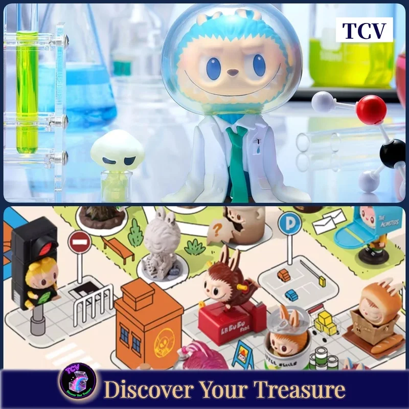 

Tcv Popmart The Monsters Hidden Almost Series Фигурки Labubu слепая коробка Mystery Box Модель Настольный день рождения для девочек Детские игрушки Подарок