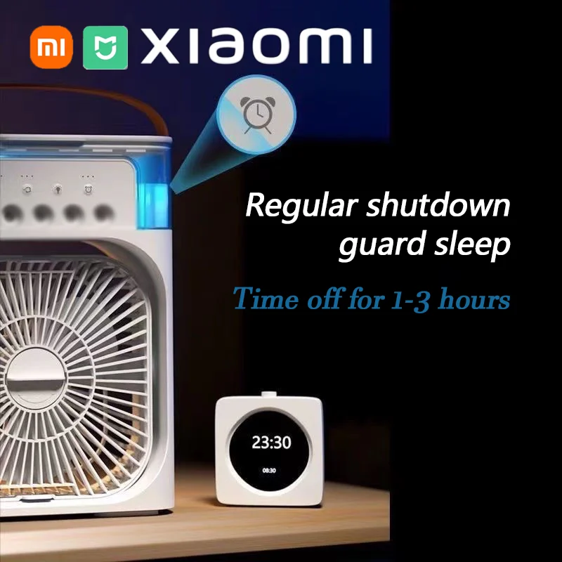 Xiaomi Draagbare Ventilator Airconditioners Usb Elektrische Ventilator Luchtkoeler Led Nachtlampje Water Mistpret 3 In 1 Luchtbevochtiger Voor Thuis