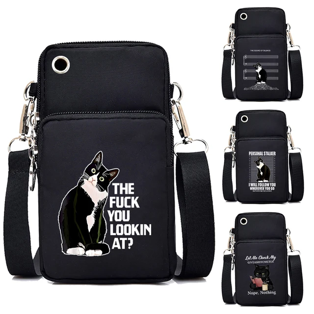Torby Crossbody dla krowy kot dla kobiet śmieszne torebki graficzne i torebki Harajuku duże torba z rączkami portfel na monety kobiety Mini torba na telefon komórkowy