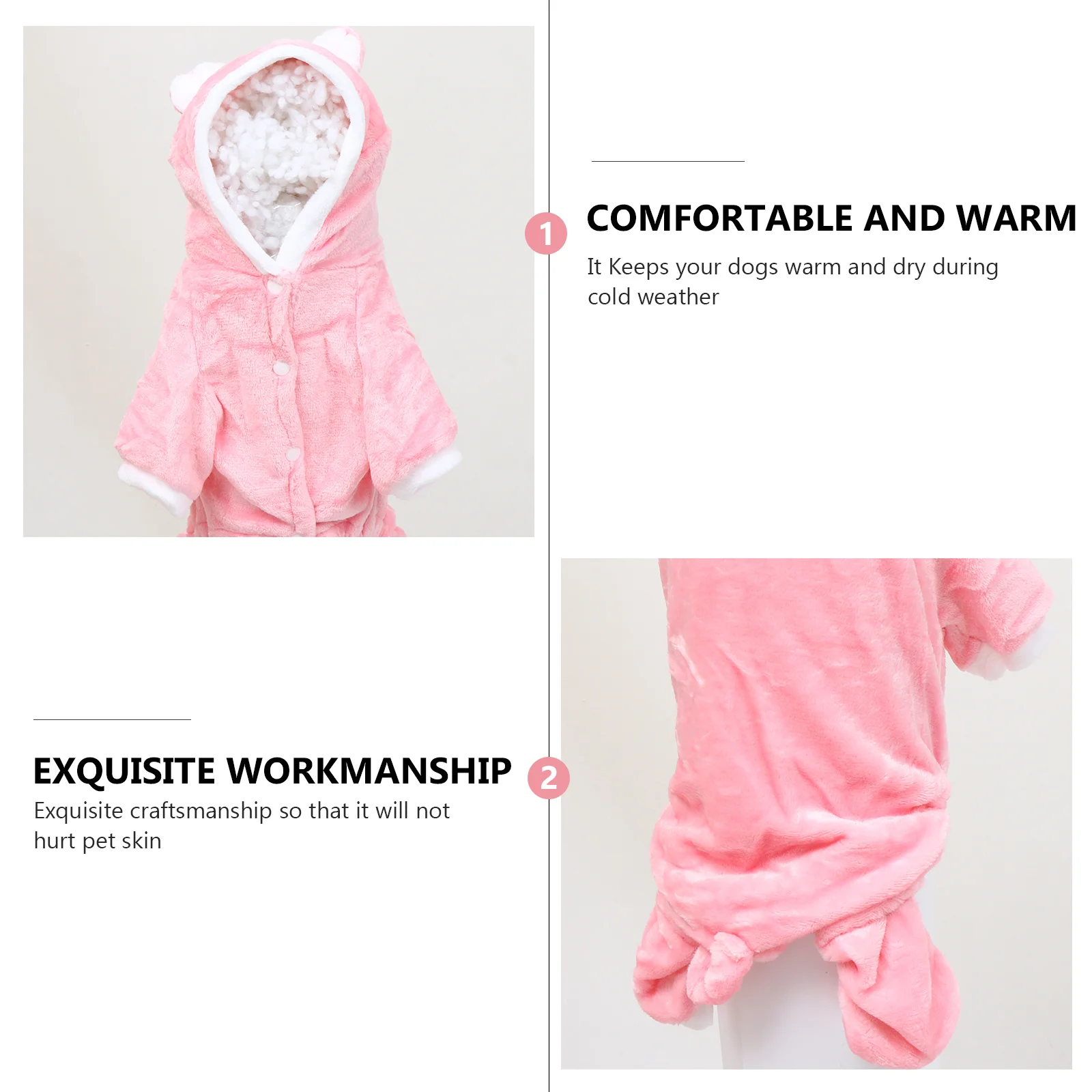 

Adorable Pig-Themed Dog Coat - Soft Warm Winter Pet Clothing, Easy Wear Design for Holiday Parties and Daily Use, Stylish Pet