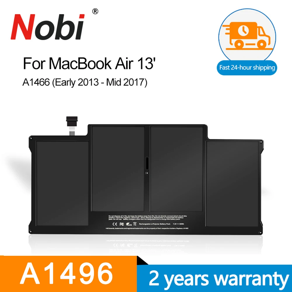 Nobi New Laptop Battery A1496 For Apple MacBook Air 13