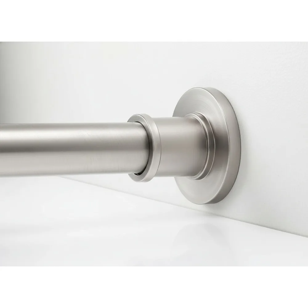 

Rustproof Industrial Shower Curtain Rod - Non-Slip 54-90 Inch Stainless Steel Tension Rod for Modern Bathrooms