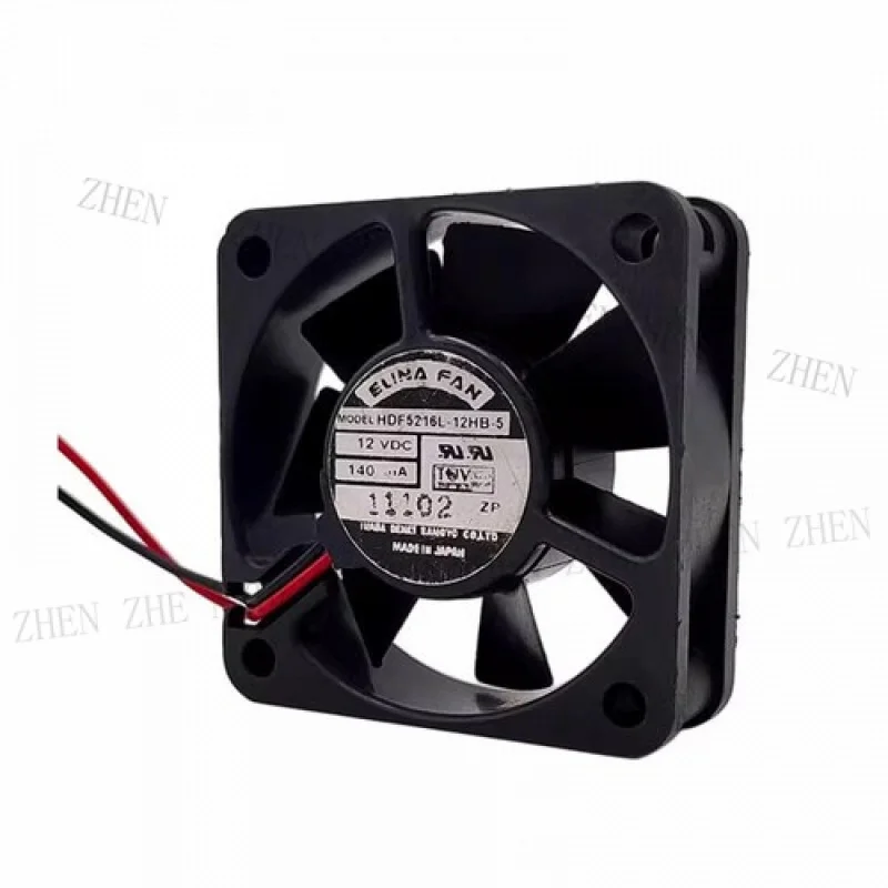Y for  ELINA HDF5216L-12HB-5 DC12V 140mA 5015 5CM 2-wire cooling fan