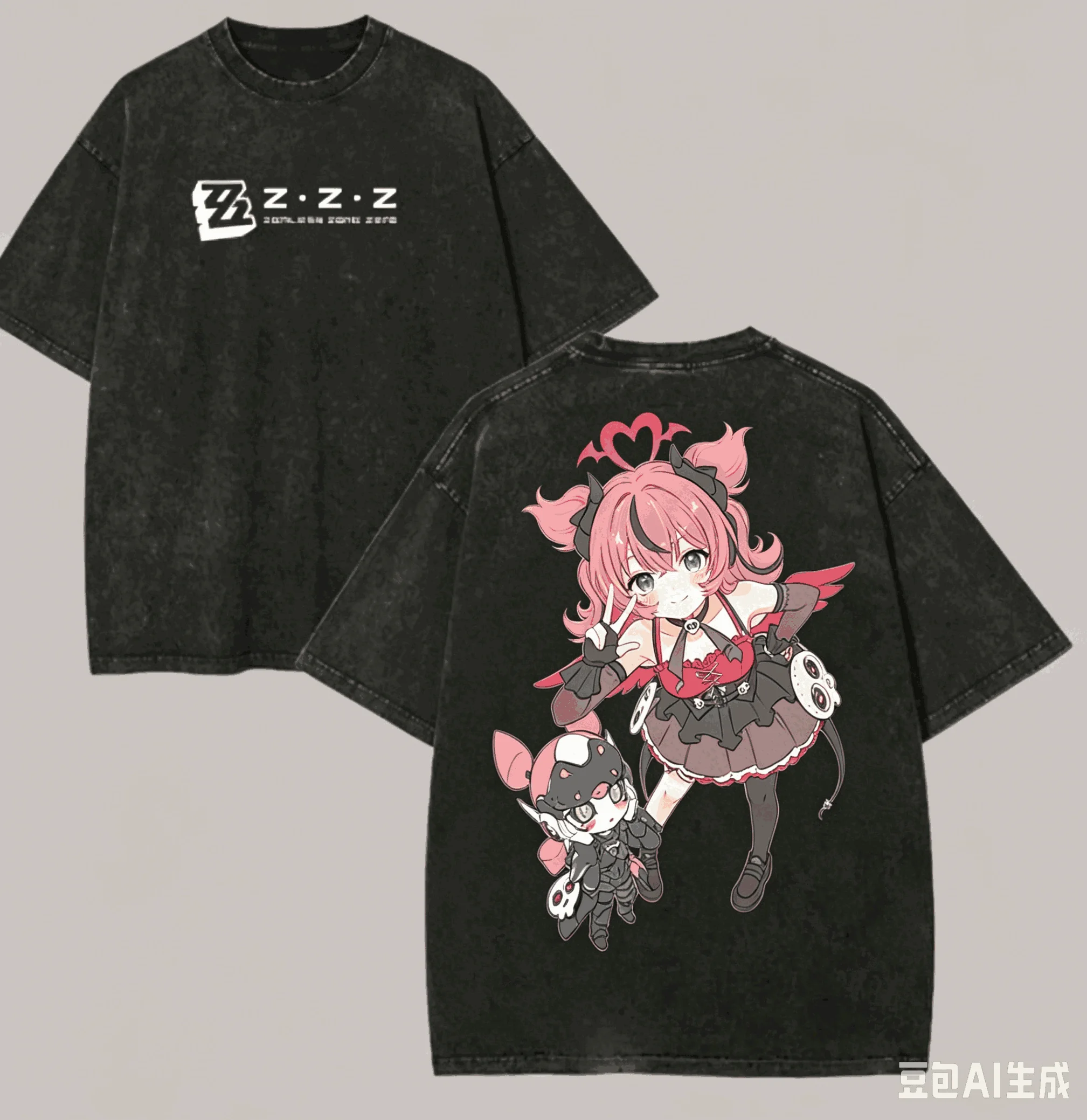 Zenless Zone Zero Washed T-shirt Anime Lover Harajuku New Model Oversized Vintage Loose Streetwear Classic Unisex high quality