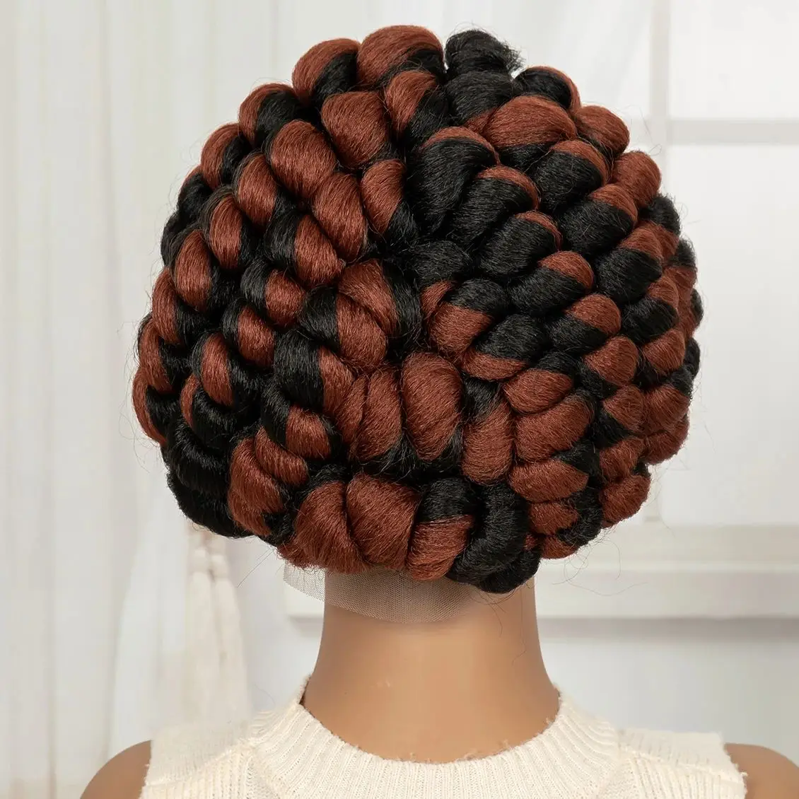 Pelucas trenzadas Cornrow, pelucas trenzadas Bantu de color sintético completo con encaje, trenzas naturales sin nudos, pelucas con pelo de bebé para mujeres negras