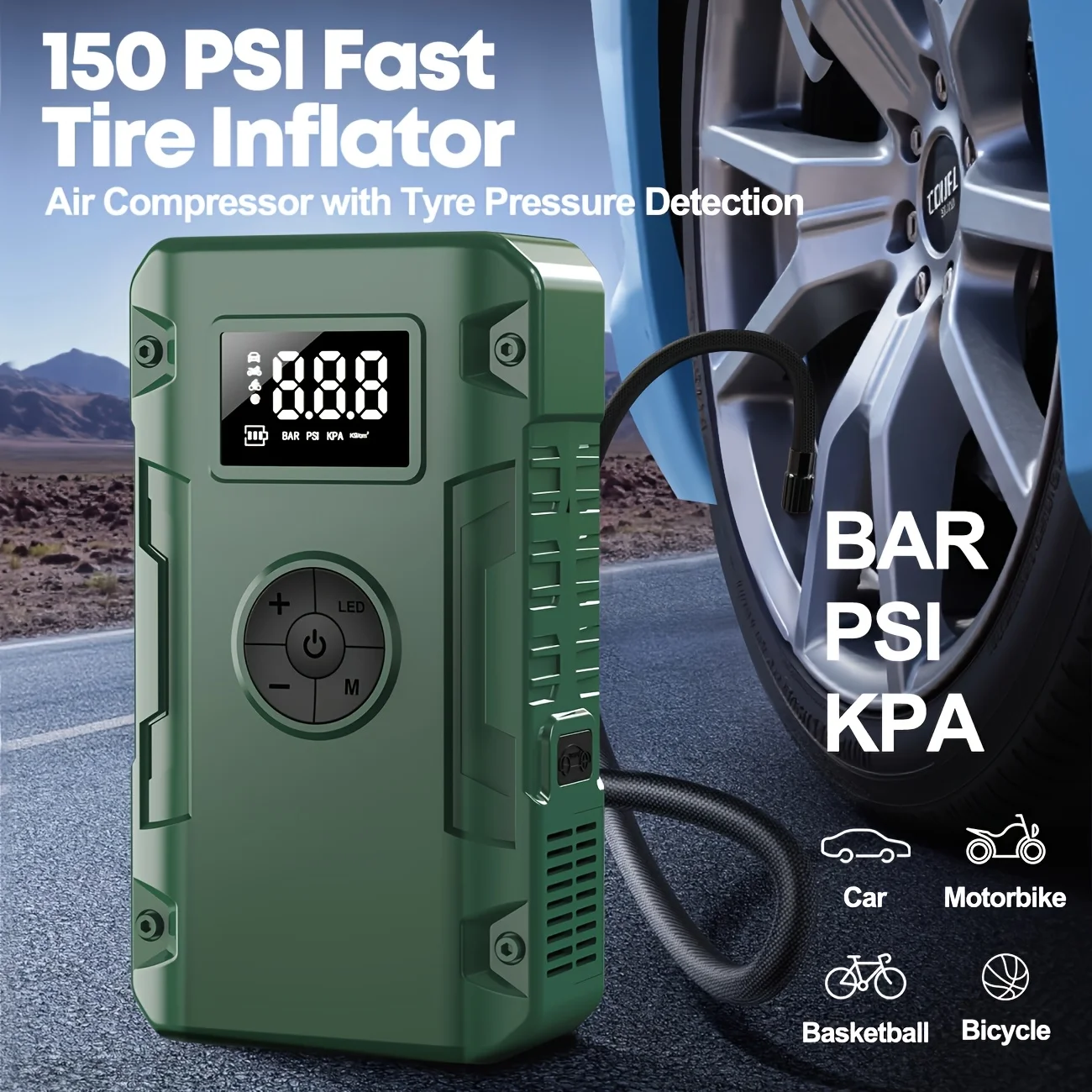 10000mAh seven in one multifunctional portable car emergency start power supply