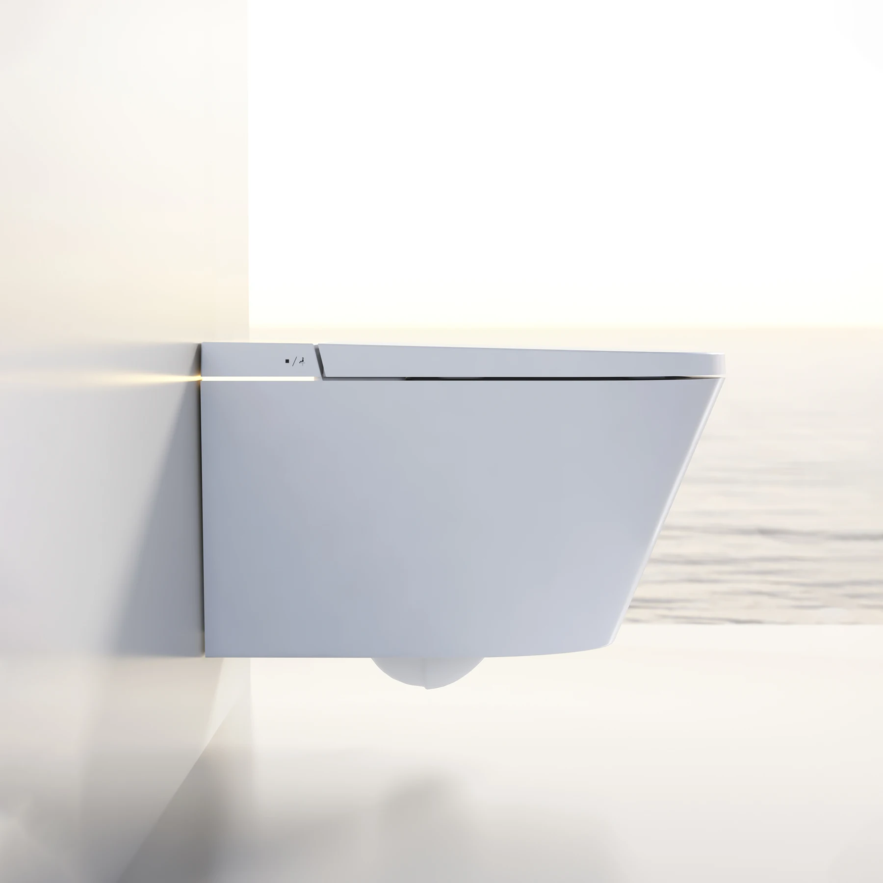 Smart Wall-Hung Toilet with Auto Flush Heated Seat Remote Control for Home or Office Elongated & Round Bowl Smart Toilets