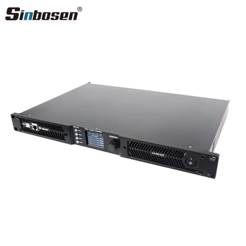 Sinbosen digital amplifier K4-800 DSP 1u 4 channel X 800W stereo Professional amplifier home outdoor audio for sale