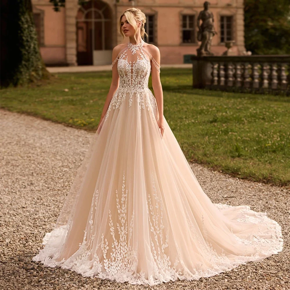 

Exquisite Strapless Wedding Dresses Sleeveless A-Line Sexy Bride Gowns Zipper Back Dresses For Women 2026 Robe De Mariee
