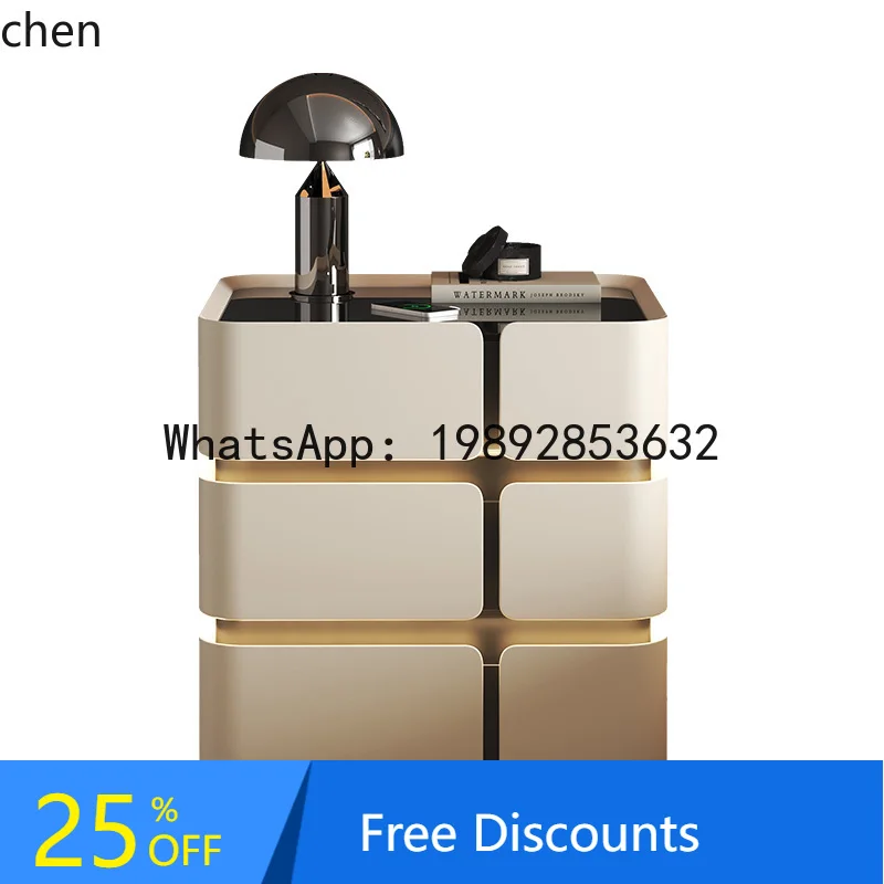 X1personalized creative solid wood bedside table new high-end home bedside table simple modern intelligent replacement