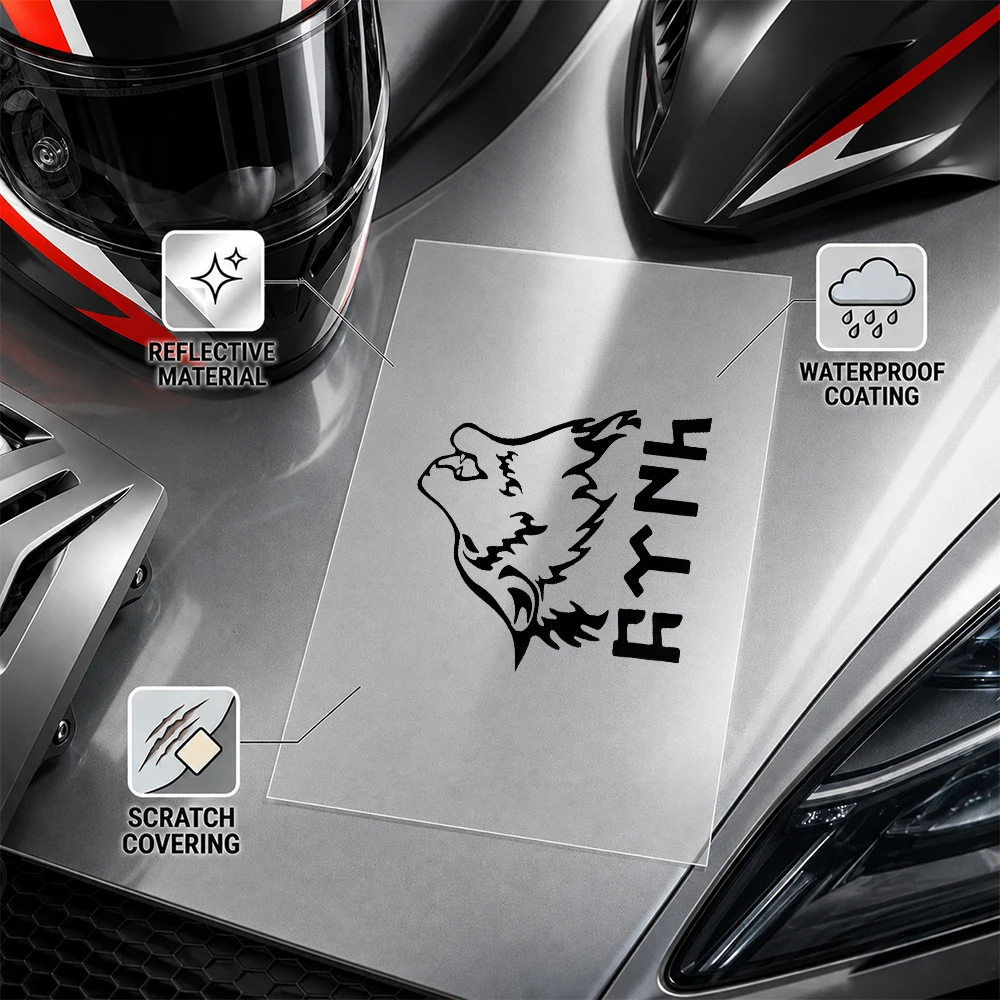 Howling Wolf Rune Decal Sticker Waterproof Car Motorcycle Helmet Scratch Cover Up Self Adhesive Vinyl Decal Multi-Purpose Use 2
