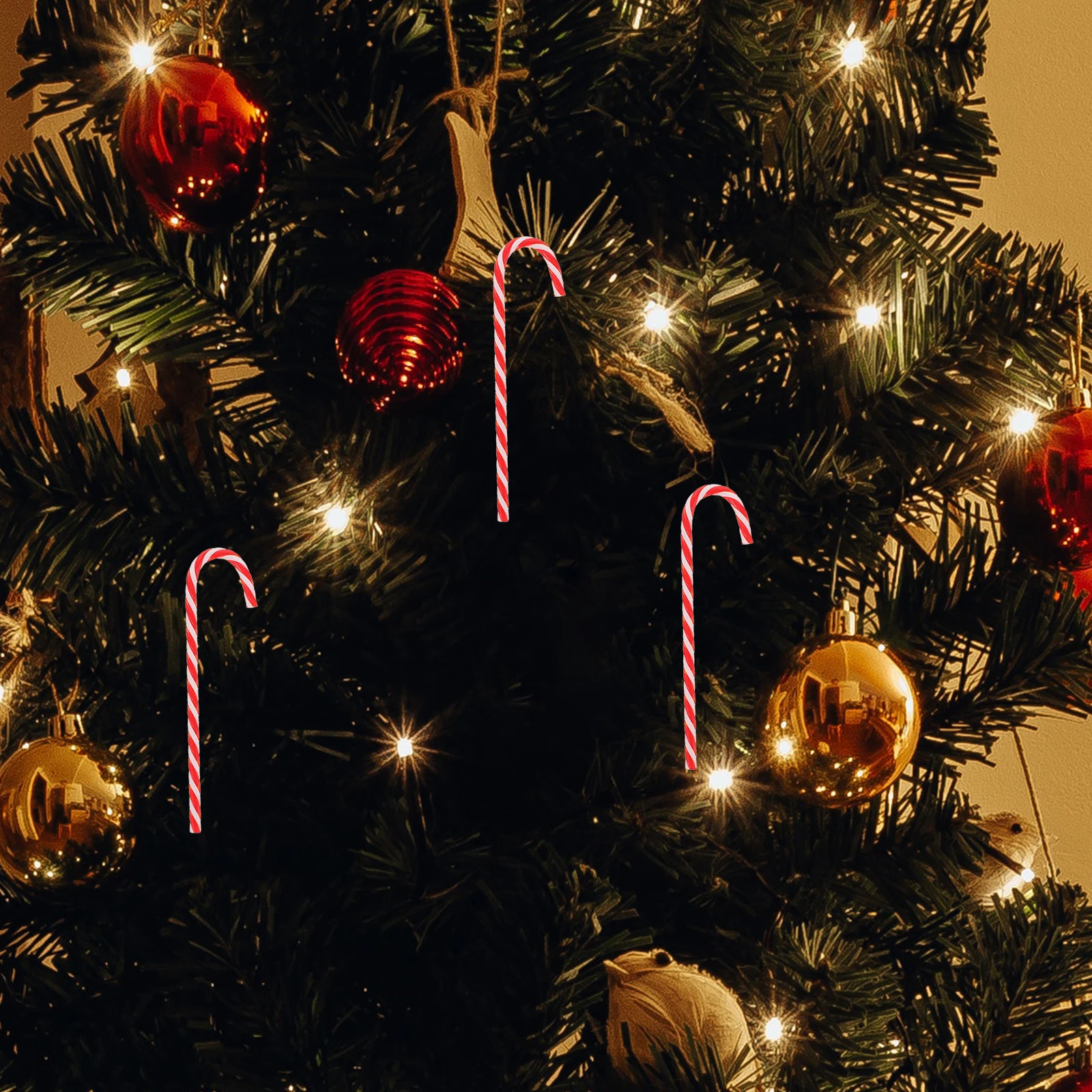 

18 Pcs Candy Cane For Kids Christmas Colorful Candy Cane Tree Decoration Red Garland Outdoor Theme Kids Gift Festive