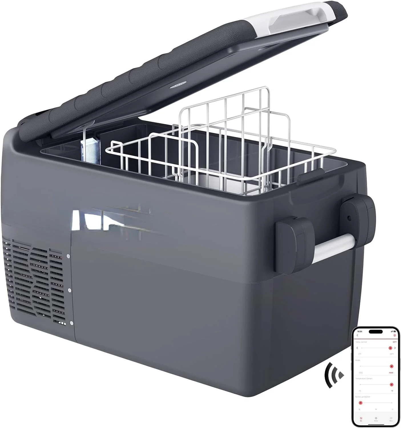 JP30 Portable Refrigerator Fridge Freezer, 30 Liters Car Refrigerator WIFI APP Control,