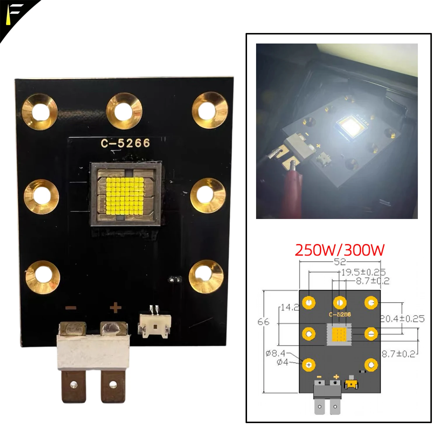 5266-300W 300W 5266 LED Source Engine 12v-16v for Stage Light Beam Follow Spot Light Projector Lighting
