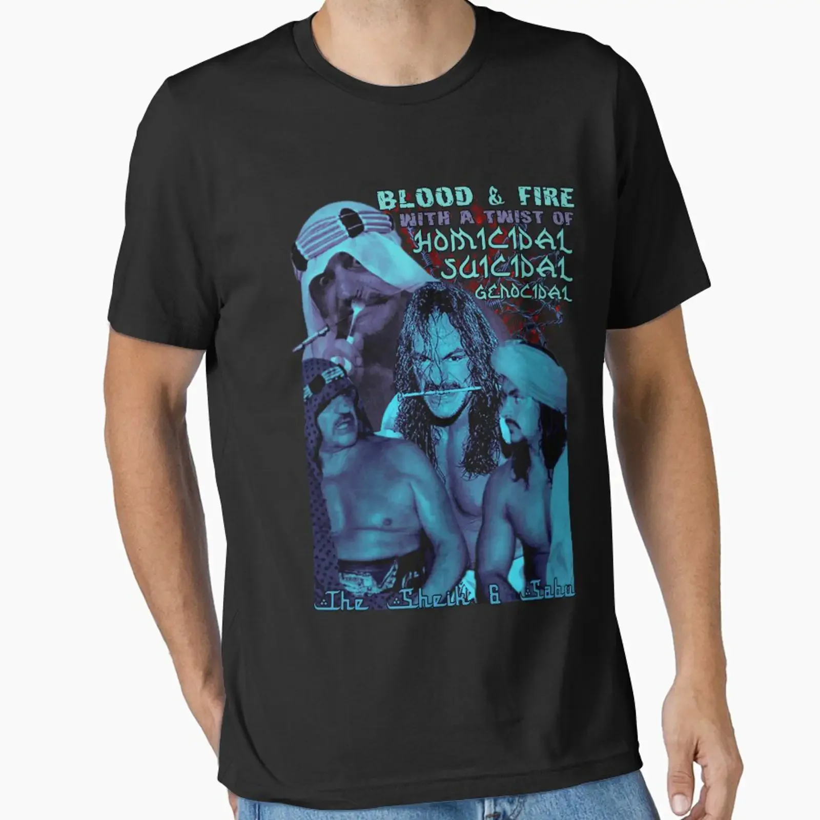 Product preview of The Sheik Sabu Blood and Fire with a touch designed sold by TheDarkVestiary vintage Washed Breathable