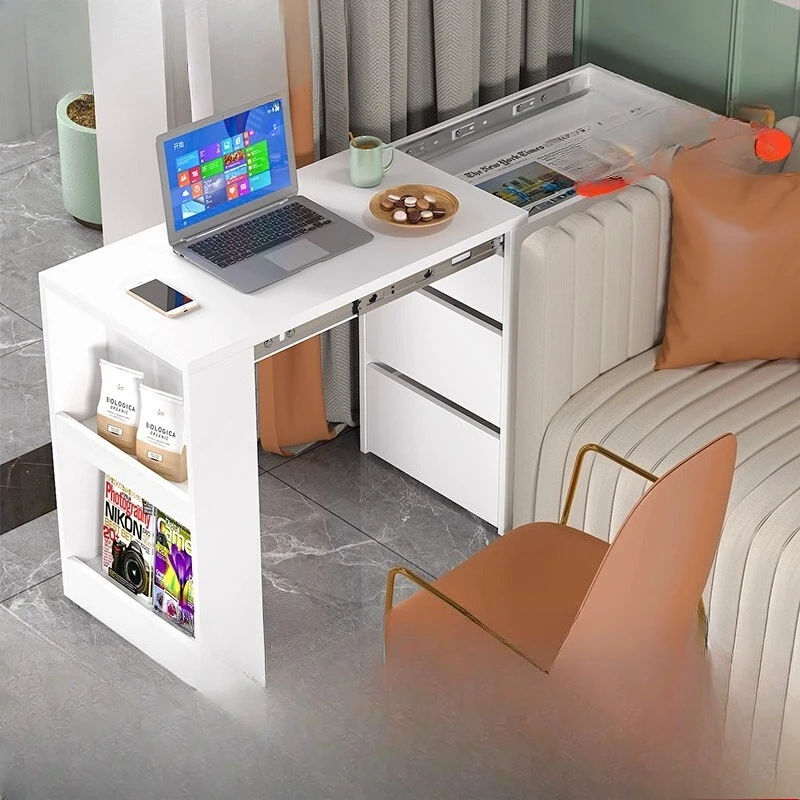 Modern simple push-pull desk sofa side cabinet side cabinet living room bedroom corner narrow cabinet J26