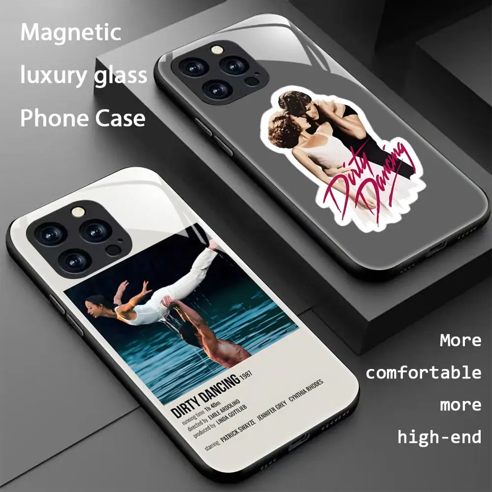 

Чехол для телефона Cool Dirty Dancing Movie для iPhone 16, 15, 14, 13, 12, 11 X XR XS 8 Plus Mini Pro Max, стеклянный магнитный чехол для телефона