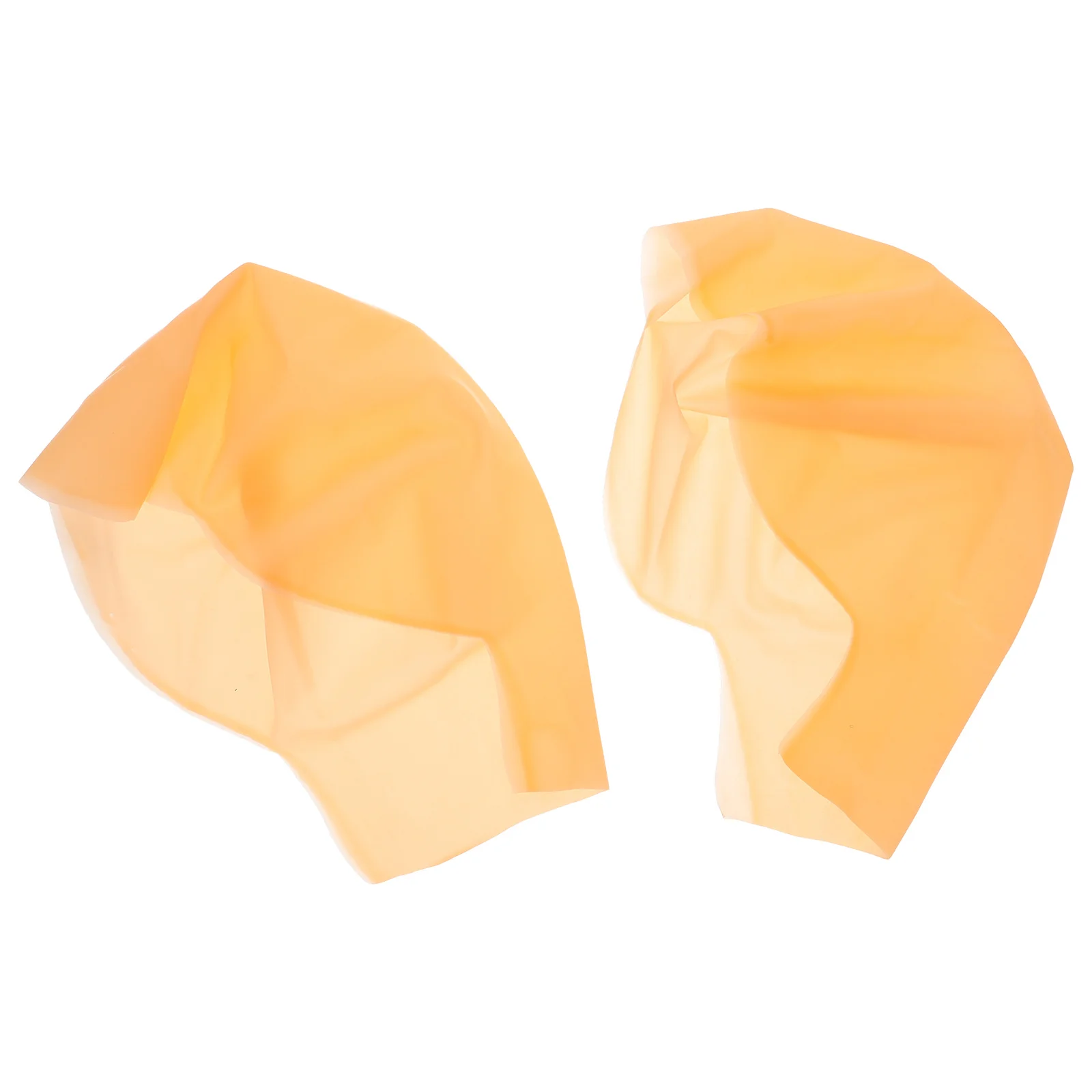 

2pcs Children'S Fake Bald Cap Latex Bald Head Cover For Kids Halloween Costume Party Makeup Accessory Realistic Skin Tone