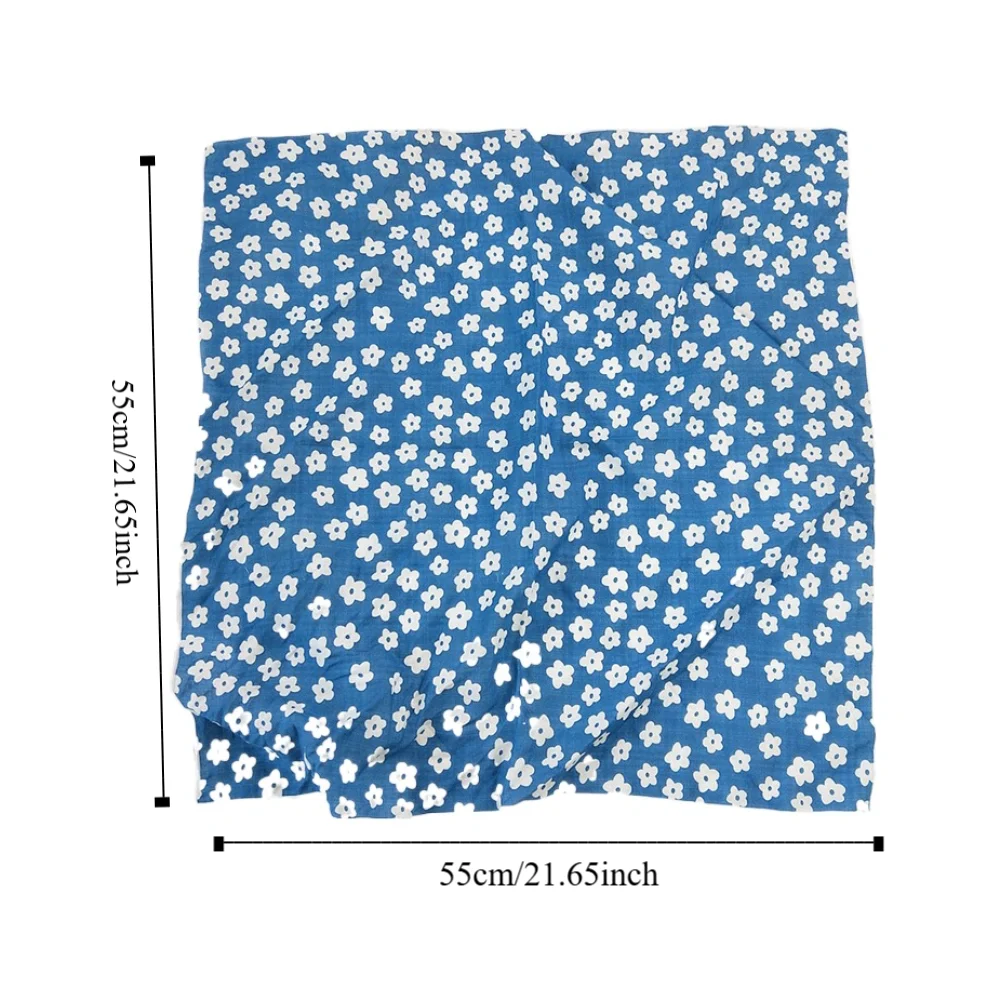 スクエアフラワースカーフ,コットンリネン,パストラルスタイル,スカーフ,スカーフアクセサリー,プリントシルクスカーフ