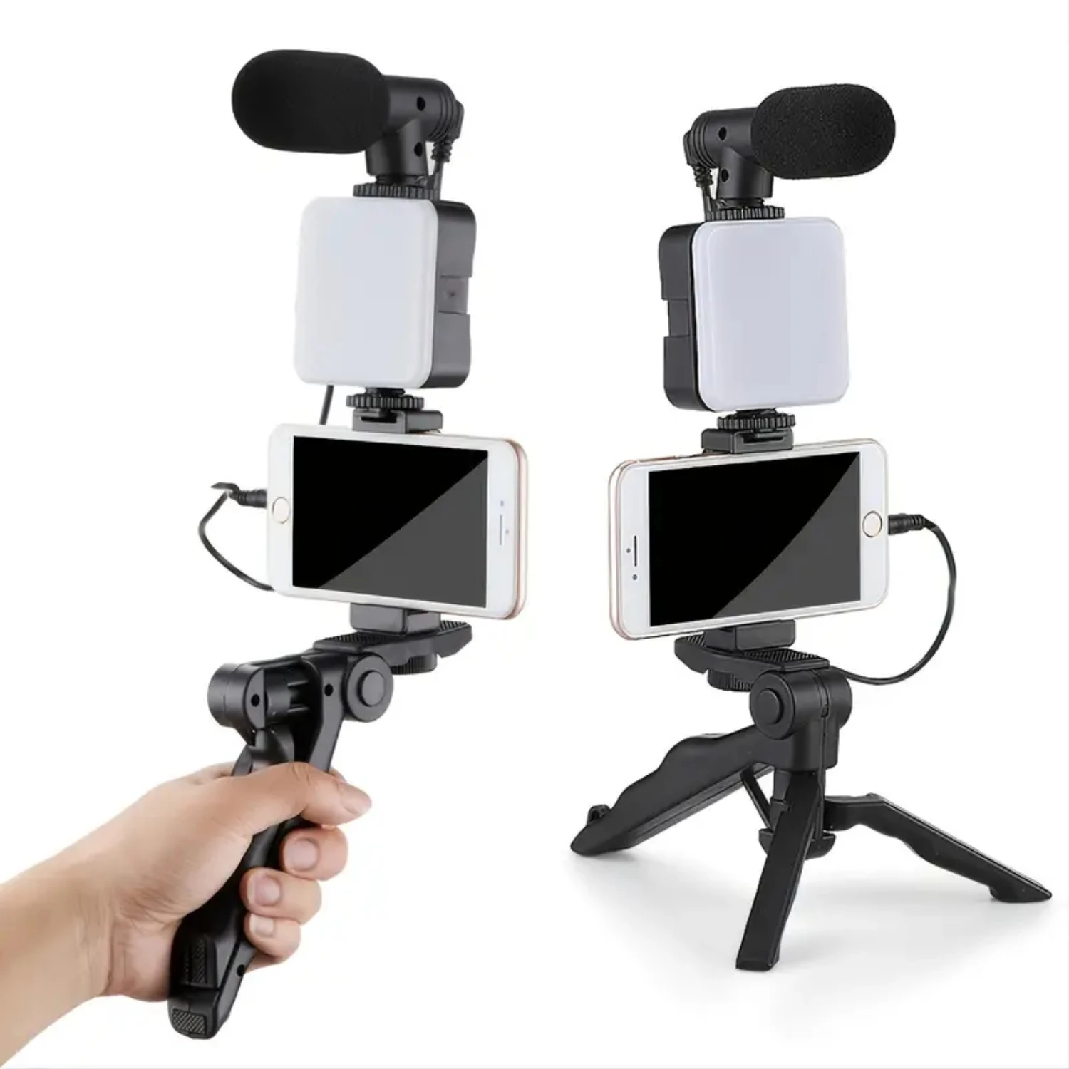 Stabilizers LED Fill Light Desktop Stand, Can Be Handheld Self-timer, 180° Rotational Lightweight Portable Tripod With Phone Ho