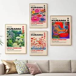 추상 모바일 일본 Yayoi Kusama 산 미술 전시회 포스터 캔버스 회화 벽 아트 그림 홈 장식