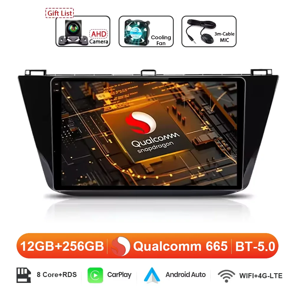 Android 15 Carplay Auto Radio Voor Volkswagen Tiguan 2 Mk 2016 2017 2018 2019 Multimedia Video Player Navigatie GPS stereo