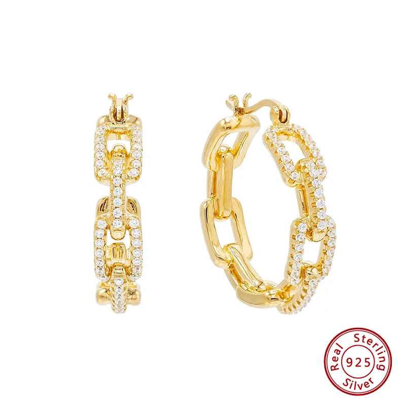 

Earrings 925 Sterling Silver Original Certificate Interlocking Geometric Earrings For Women Free Shipping Jewelry