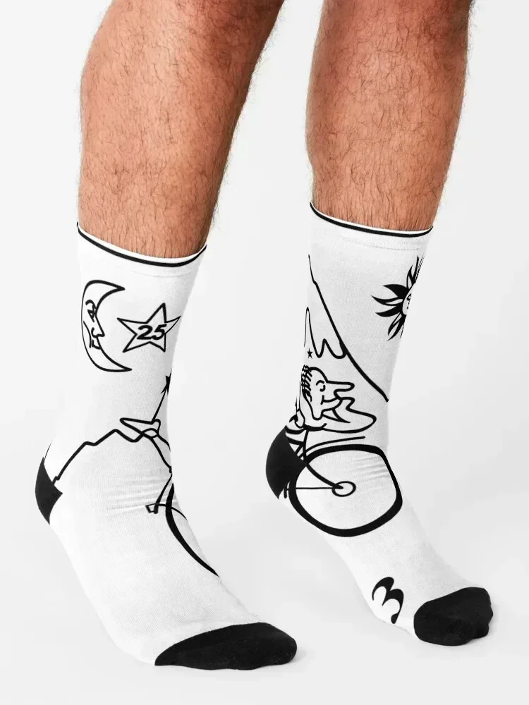 ألبرت هوفمان LSD 1943 B&W الجوارب الهدايا ضغط مضحك جورب جولف بوي الطفل الجوارب النسائية