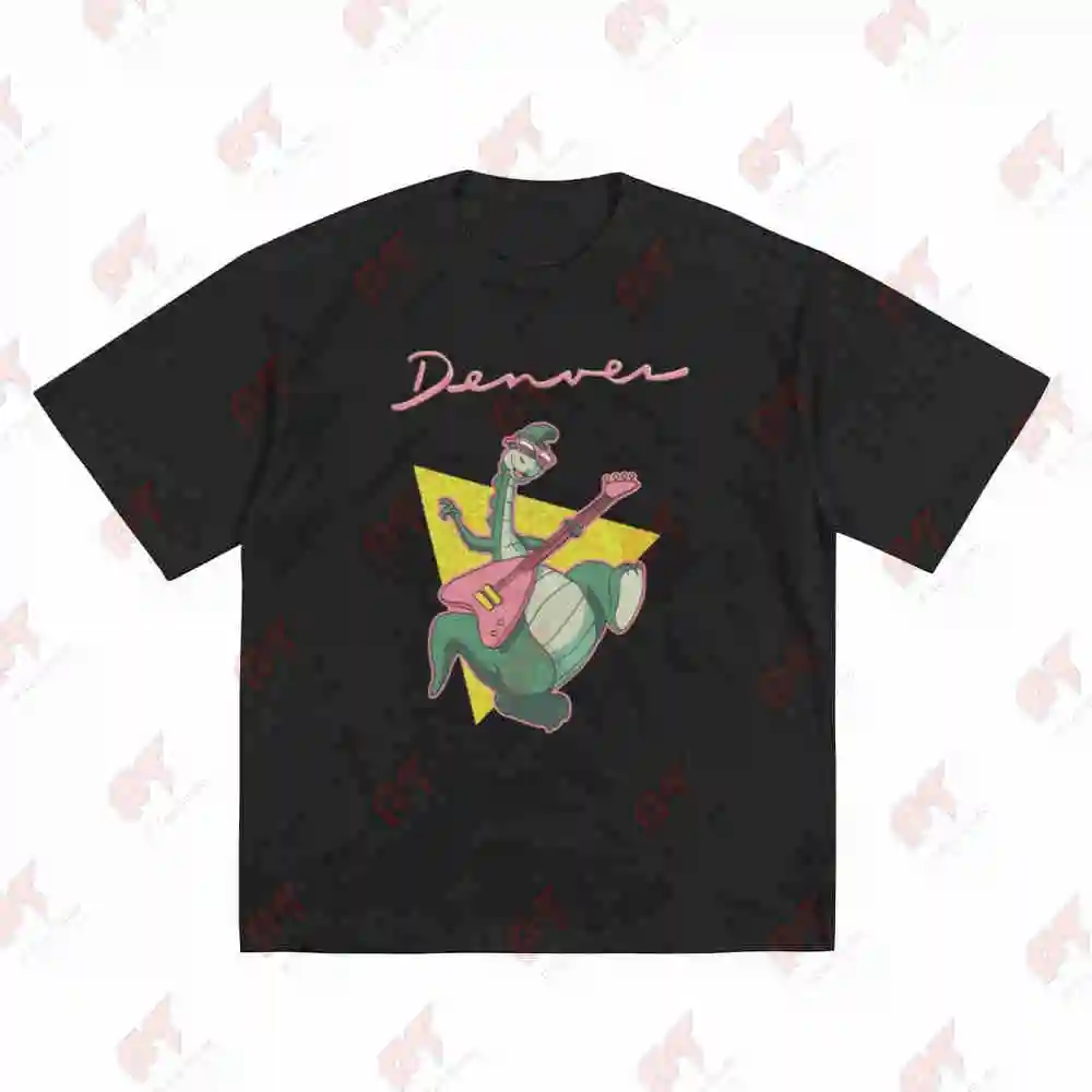 Retro 80s Denver The Last Dinosaur Cartoon Vintage Animation Iconic Character Short Sleeve Tee 100% Cotton T-Shirt
